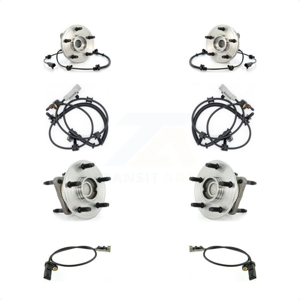 Wheel Hub Bearing Extra Sensor Front Rear Kit For Jeep Grand Cherokee Commander