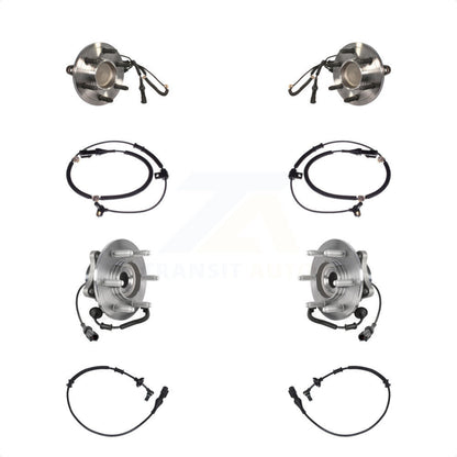 Wheel Hub Bearing & Extra ABS Sensor Front Rear Kit For Ford Expedition Lincoln