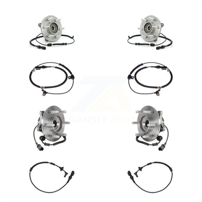 Wheel Hub Bearing & Extra ABS Sensor Front Rear Kit For Ford Expedition Lincoln