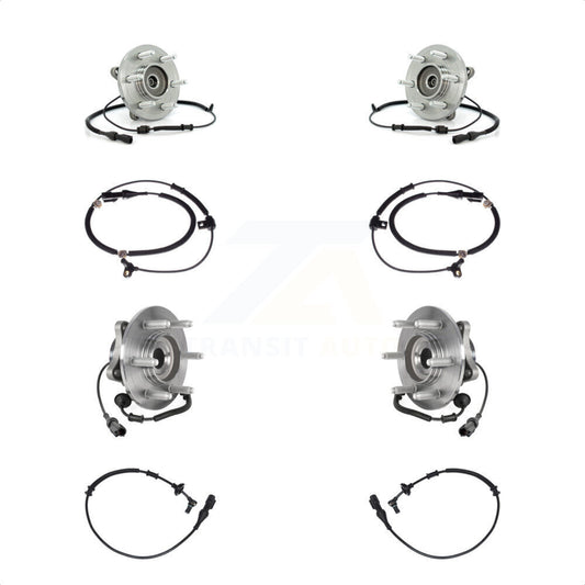 Wheel Hub Bearing & Extra ABS Sensor Front Rear Kit For Ford Expedition Lincoln