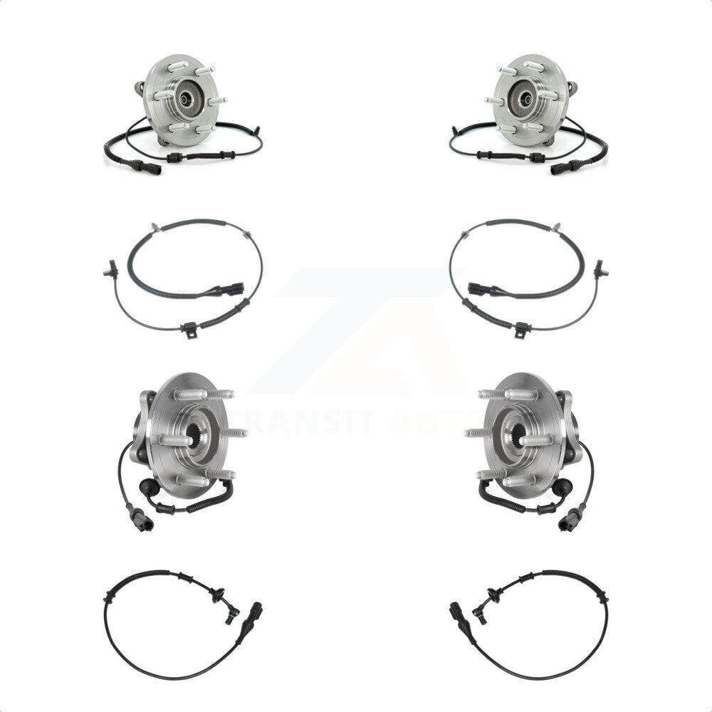 Wheel Hub Bearing & Extra Sensor Front Rear Kit For 2010 Ford Expedition Lincoln
