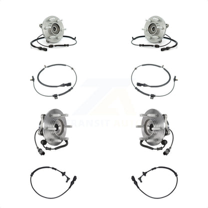 Wheel Hub Bearing & Extra Sensor Front Rear Kit For 2010 Ford Expedition Lincoln