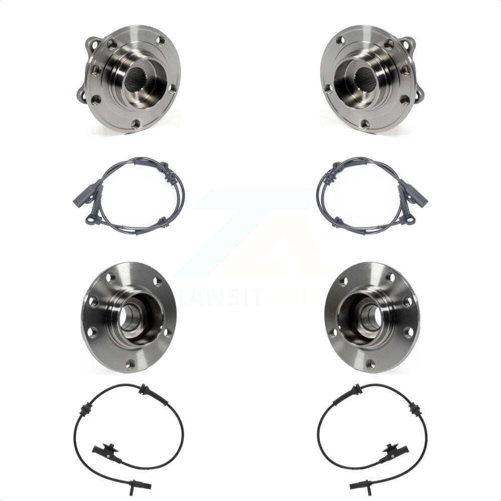 Wheel Hub Bearing And ABS Sensor Front Rear Kit For 2013-2015 Dodge Dart