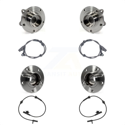 Wheel Hub Bearing And ABS Sensor Front Rear Kit For 2013-2015 Dodge Dart