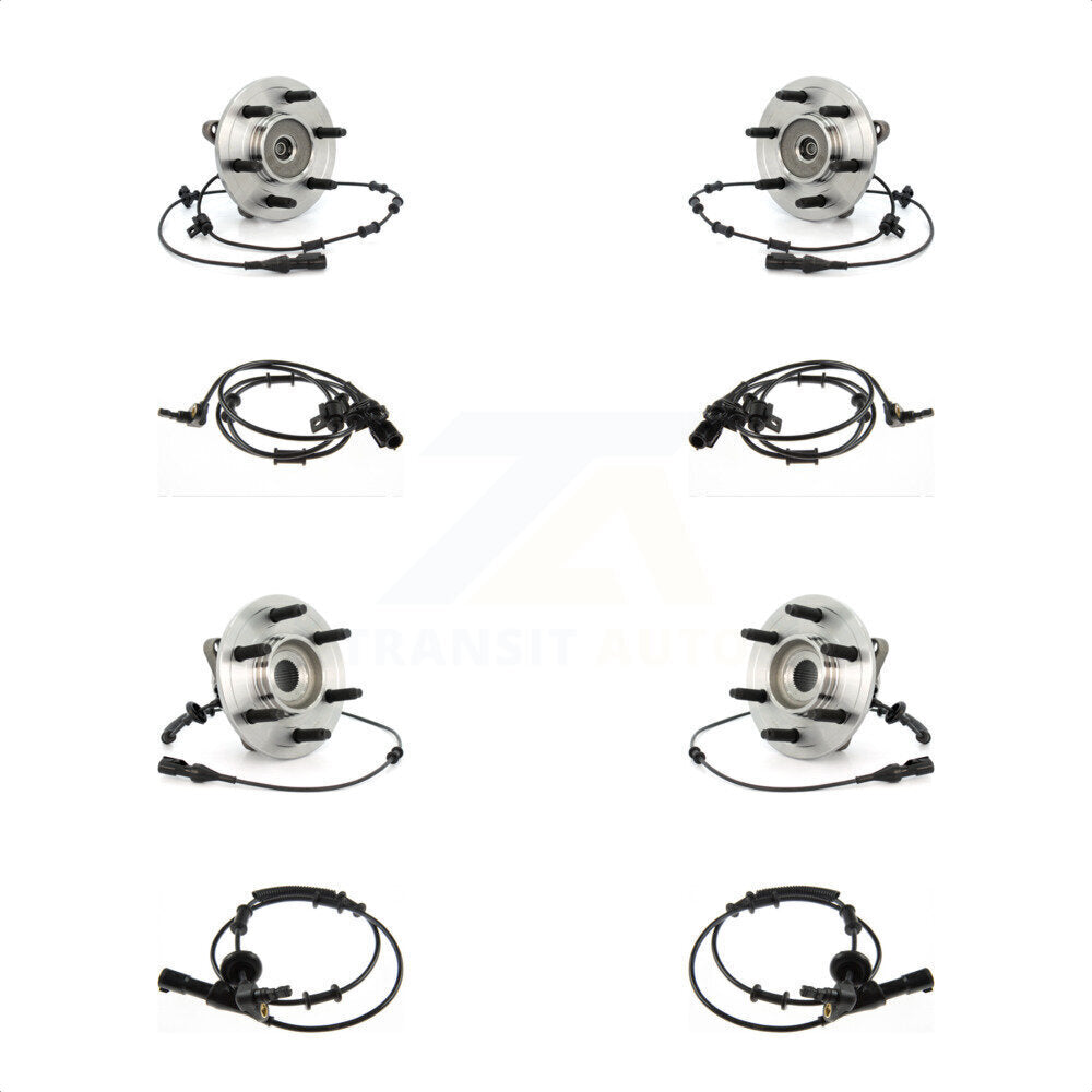 Wheel Hub Bearing & Extra ABS Sensor Front Rear Kit For Ford Expedition Lincoln