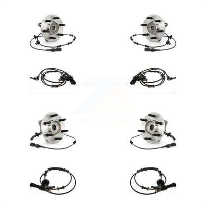 Wheel Hub Bearing & Extra ABS Sensor Front Rear Kit For Ford Expedition Lincoln