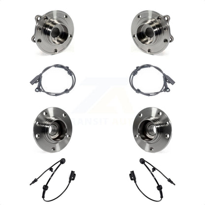 Wheel Hub Bearing And ABS Sensor Front Rear Kit For 2016 Dodge Dart with Harness