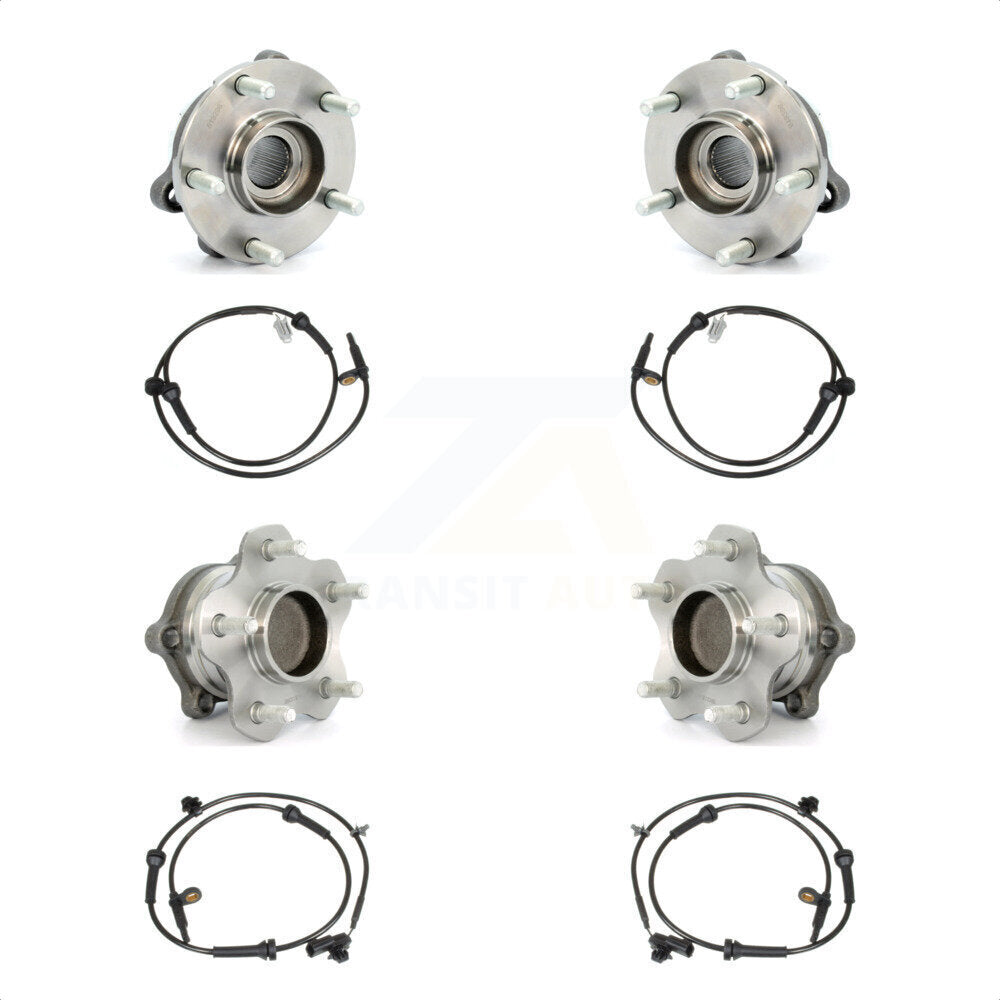 Wheel Hub Bearing And ABS Sensor Front Rear Kit For Nissan Altima Maxima