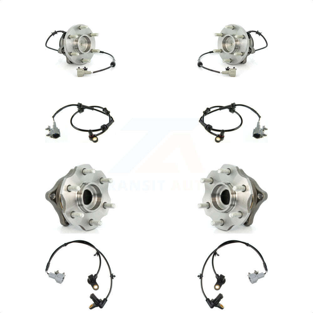 Wheel Hub Bearing Extra Sensor Front Rear Kit For Nissan Pathfinder with Harness