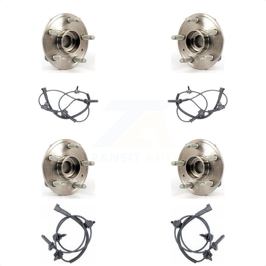 Wheel Hub Bearing And ABS Sensor Front Rear Kit For Cadillac CTS with Harness
