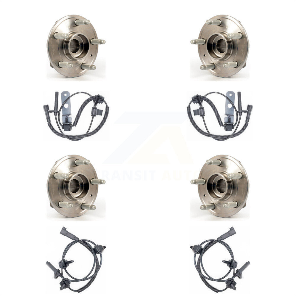 Wheel Hub Bearing And ABS Sensor Front Rear Kit For Cadillac CTS with Harness
