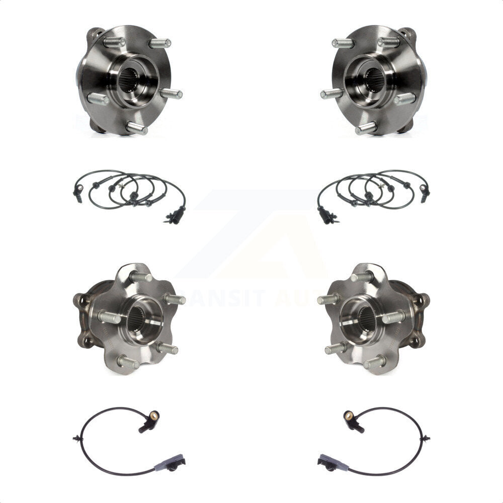 Wheel Hub Bearing Sensor Front Rear Kit For 2011 INFINITI FX35 AWD with Harness