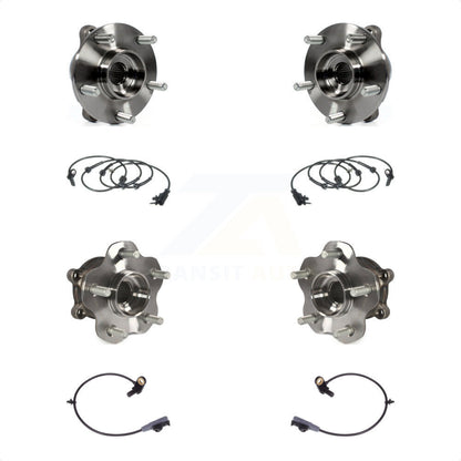 Wheel Hub Bearing Sensor Front Rear Kit For 2011 INFINITI FX35 AWD with Harness