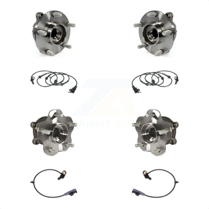 Wheel Hub Bearing Sensor Front Rear Kit For 2011 INFINITI FX35 RWD with Harness