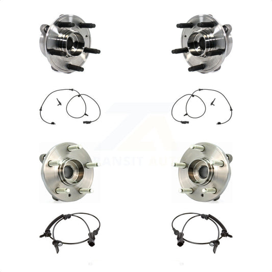 Wheel Hub Bearing & ABS Sensor Front Rear Kit For Ford Police Interceptor Sedan