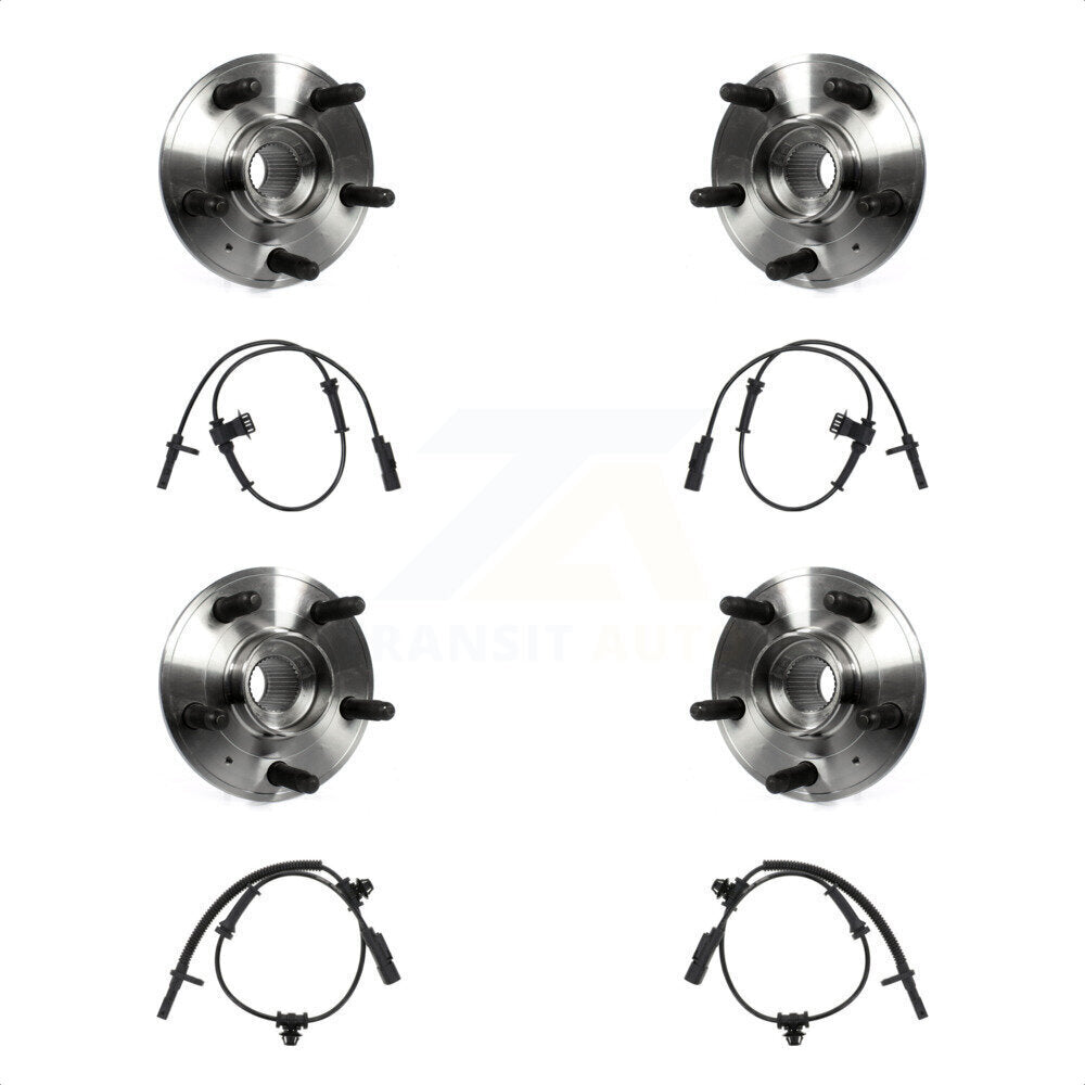 Wheel Hub Bearing Sensor Front Rear Kit For 12-15 Chevrolet Camaro with Harness