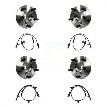 Wheel Hub Bearing Sensor Front Rear Kit For 12-15 Chevrolet Camaro with Harness