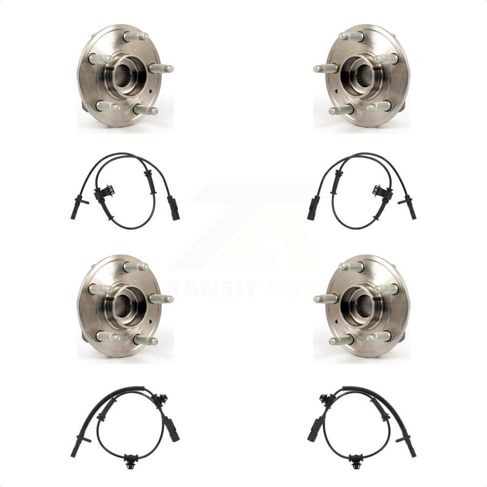 Wheel Hub Bearing & ABS Sensor Front Rear Kit For Chevrolet Camaro with Harness