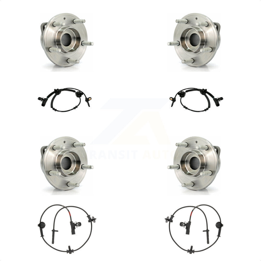 Wheel Hub Bearing And ABS Sensor Front Rear Kit For 2013-2019 Cadillac ATS AWD