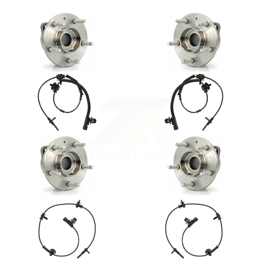 Wheel Hub Bearing And ABS Sensor Front Rear Kit For 2013-2019 Cadillac ATS AWD