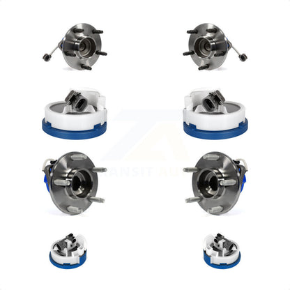 Wheel Hub Bearing & Extra Sensor Front Rear Kit For Chevrolet Corvette Cadillac