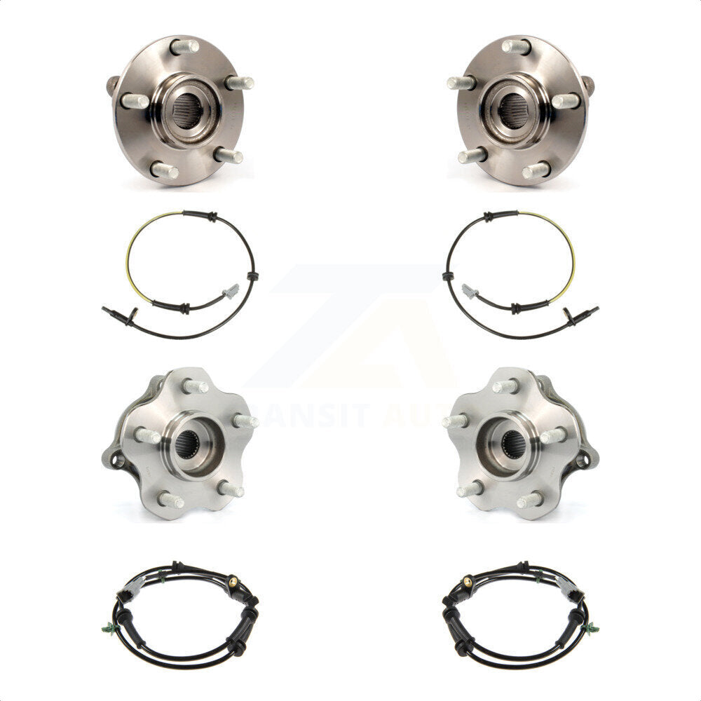 Wheel Hub Bearing And ABS Sensor Front Rear Kit For Nissan Rogue with Harness