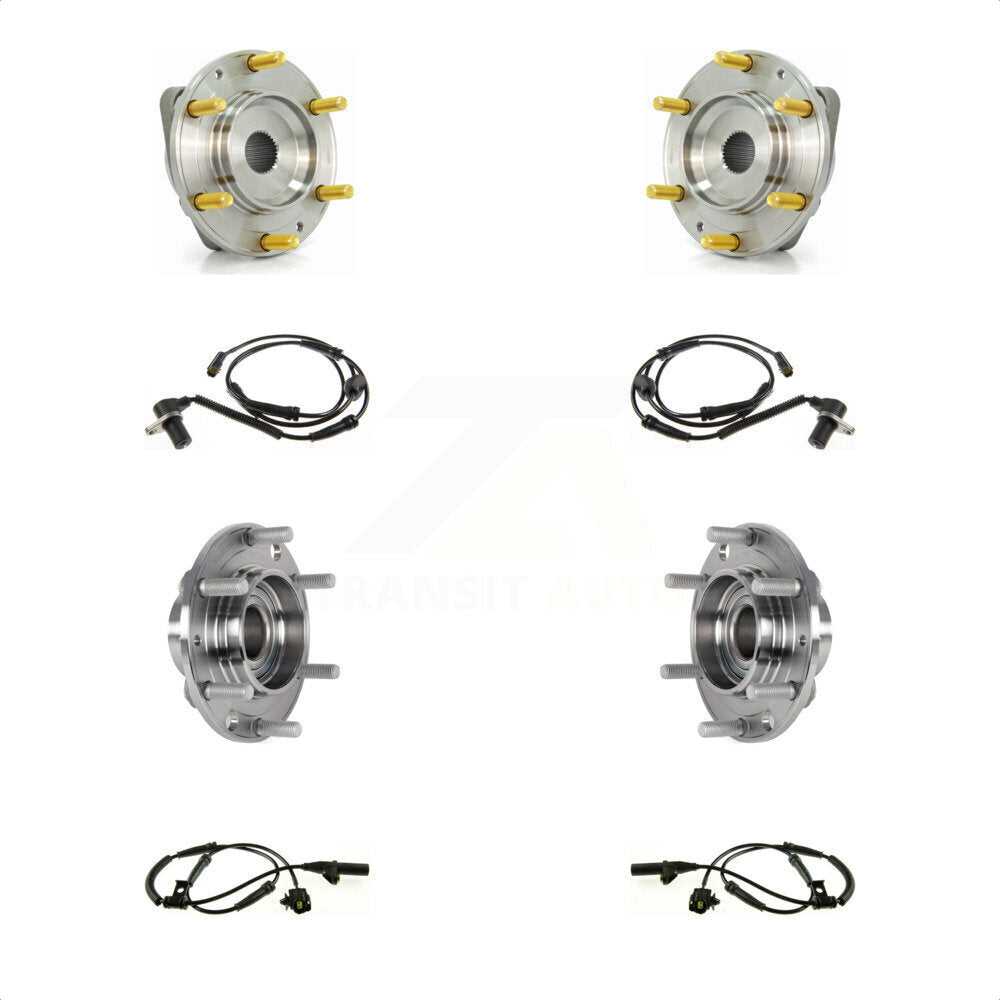 Wheel Hub Bearing Sensor Front Rear Kit For 06 Kia Sedona 3.8L with 4-Wheel ABS