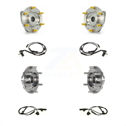 Wheel Hub Bearing Sensor Front Rear Kit For 06 Kia Sedona 3.8L with 4-Wheel ABS