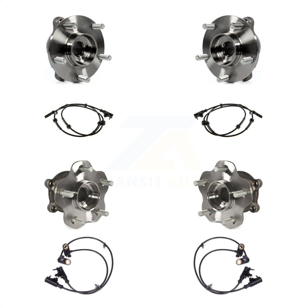 Wheel Hub Bearing & Sensor Front Rear Kit For INFINITI G35 G25 Q40 with Harness