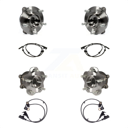 Wheel Hub Bearing & Sensor Front Rear Kit For INFINITI G35 G25 Q40 with Harness