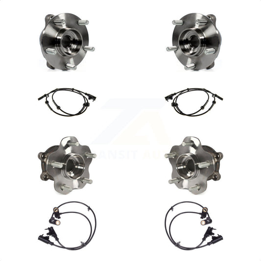 Wheel Hub Bearing & Sensor Front Rear Kit For INFINITI G35 G25 Q40 with Harness