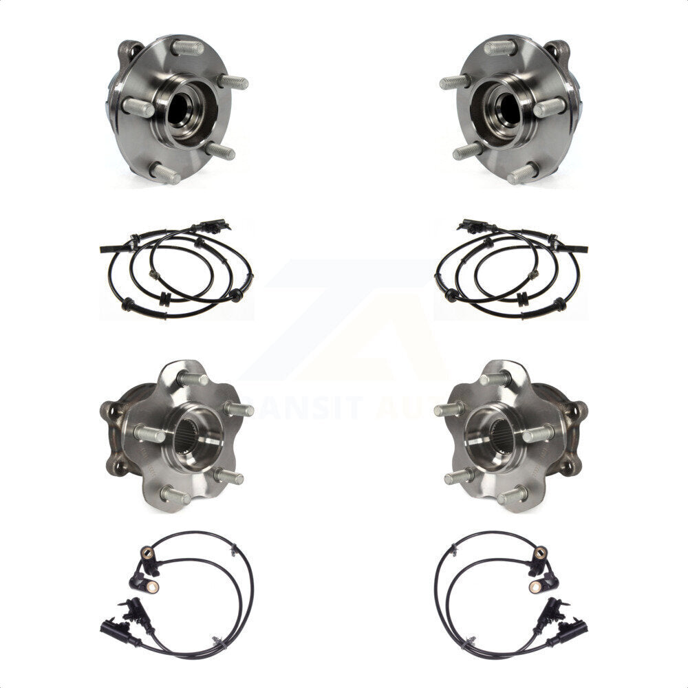 Wheel Hub Bearing & Sensor Front Rear Kit For INFINITI G35 G25 Q40 with Harness