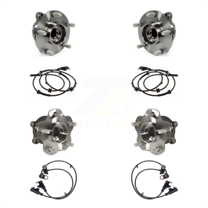 Wheel Hub Bearing & Sensor Front Rear Kit For INFINITI G35 G25 Q40 with Harness