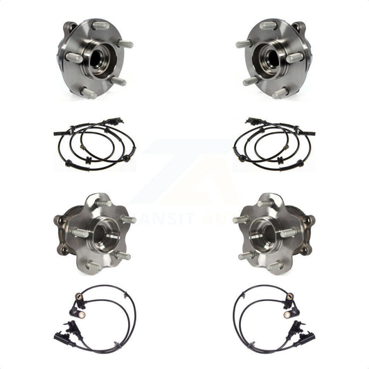 Wheel Hub Bearing & Sensor Front Rear Kit For INFINITI G35 G25 Q40 with Harness