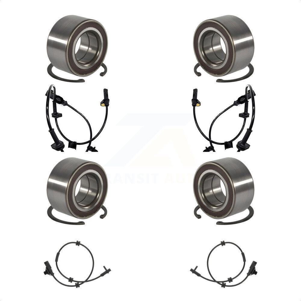 Wheel Bearing & ABS Sensor Front Rear Kit For 2014-2015 Ford Fiesta with Harness