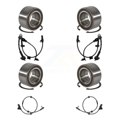 Wheel Bearing & ABS Sensor Front Rear Kit For 2014-2015 Ford Fiesta with Harness