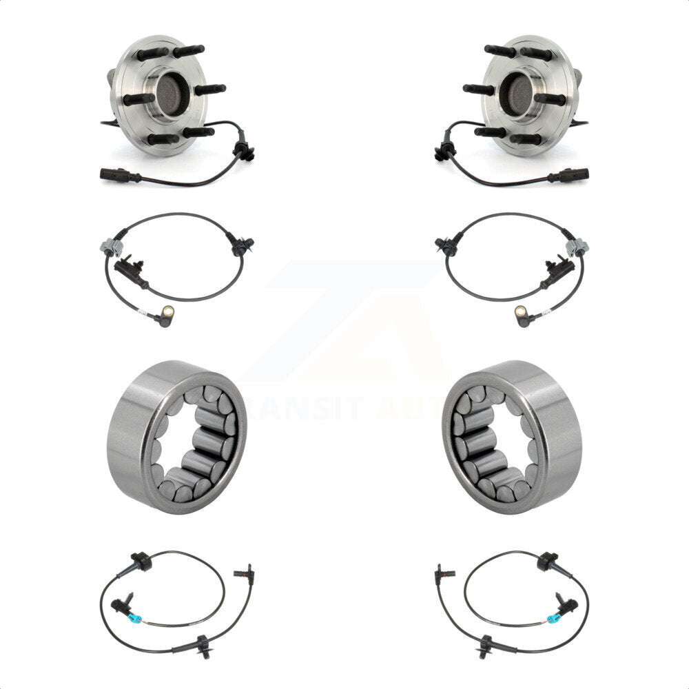 Wheel Bearing & Extra Sensor Front Rear Kit For Chevrolet Avalanche Cadillac GMC