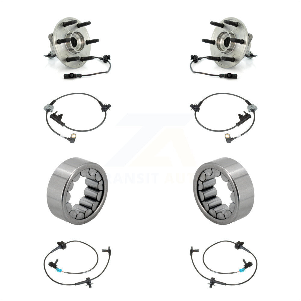 Wheel Bearing & Extra Sensor Front Rear Kit For Chevrolet Avalanche Cadillac GMC