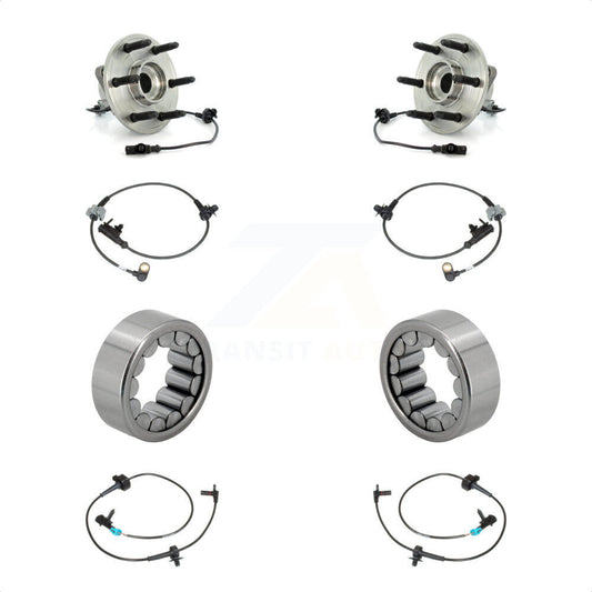 Wheel Bearing & Extra Sensor Front Rear Kit For Chevrolet Avalanche Cadillac GMC