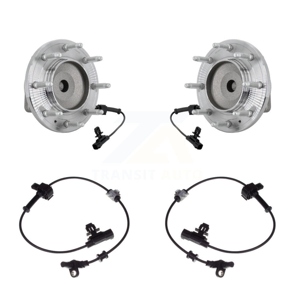 Wheel Hub Bearing & Sensor Front Kit For Chevrolet GMC Silverado 2500 HD Sierra