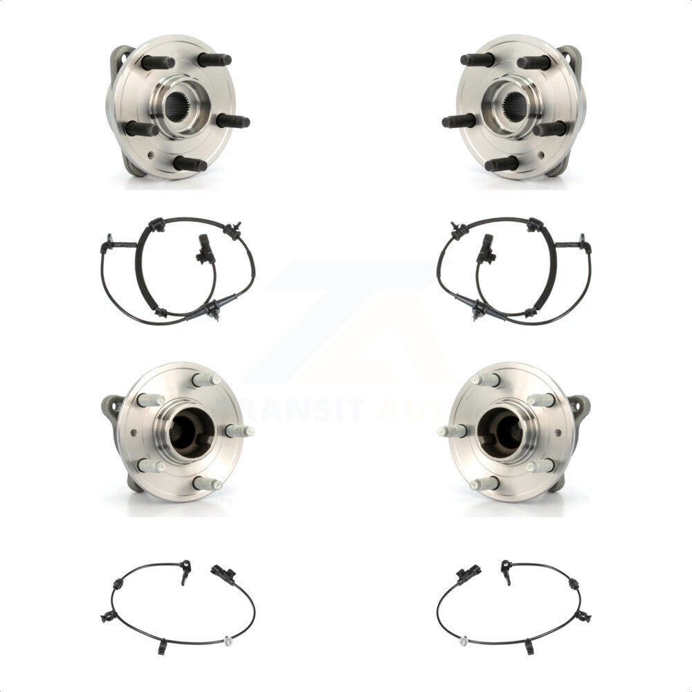 Wheel Hub Bearing & Sensor Front Rear Kit For 11-12 Chevrolet Cruze with Harness