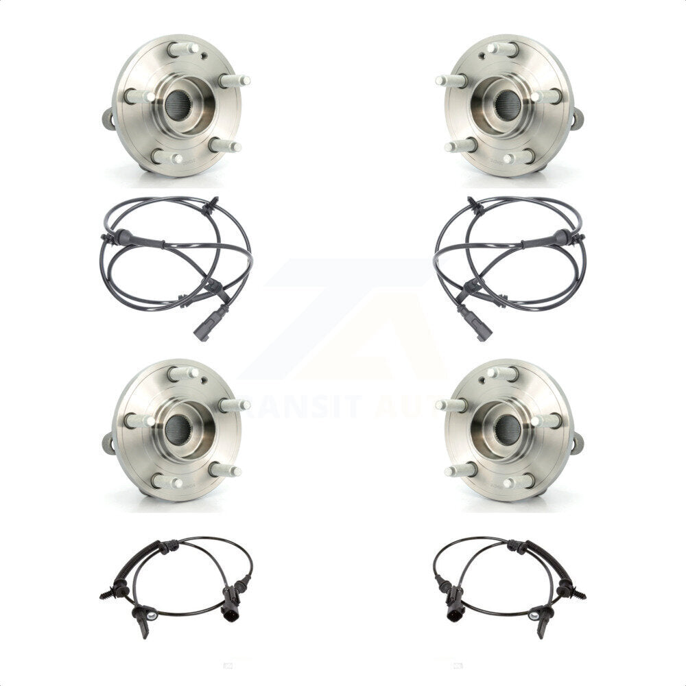 Wheel Hub Bearing And ABS Sensor Front Rear Kit For Ford Explorer