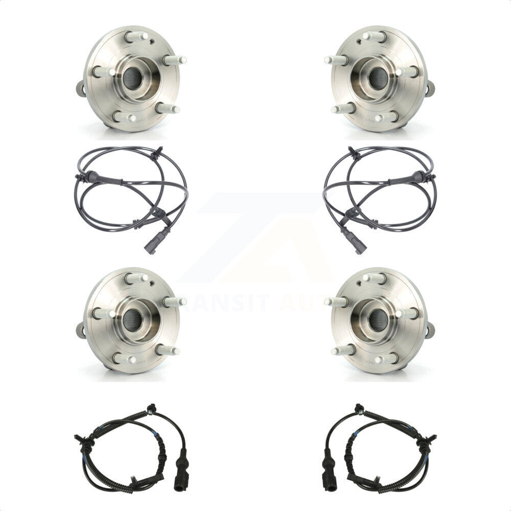 Wheel Hub Bearing And ABS Sensor Front Rear Kit For Ford Explorer