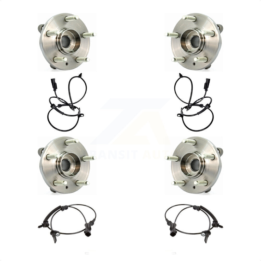 Wheel Hub Bearing Sensor Front Rear Kit For 2010-2012 Ford Flex Lincoln MKS MKT
