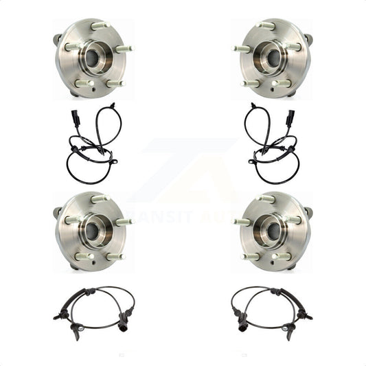 Wheel Hub Bearing Sensor Front Rear Kit For 2010-2012 Ford Flex Lincoln MKS MKT