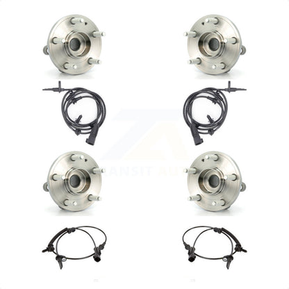 Wheel Hub Bearing And ABS Sensor Front Rear Kit For Ford Explorer