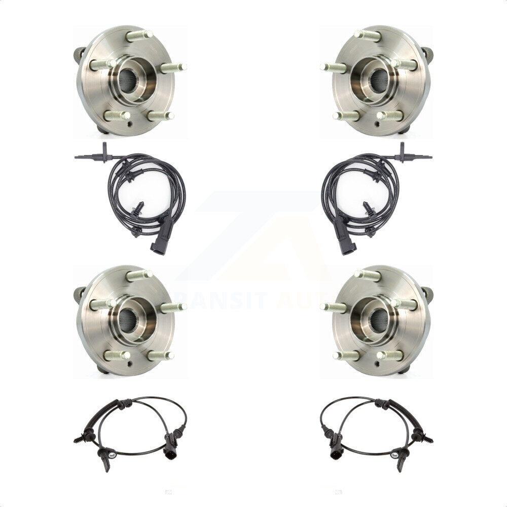 Wheel Hub Bearing And ABS Sensor Front Rear Kit For Ford Flex Lincoln MKT MKS