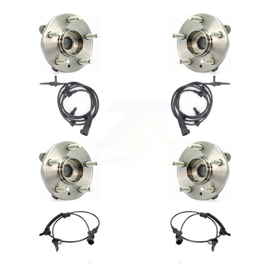 Wheel Hub Bearing And ABS Sensor Front Rear Kit For Ford Flex Lincoln MKT MKS