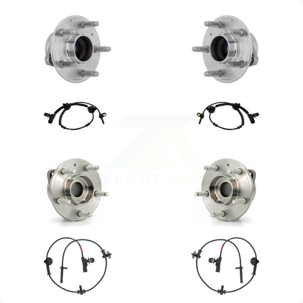 Wheel Hub Bearing And ABS Sensor Front Rear Kit For 2013-2019 Cadillac ATS RWD