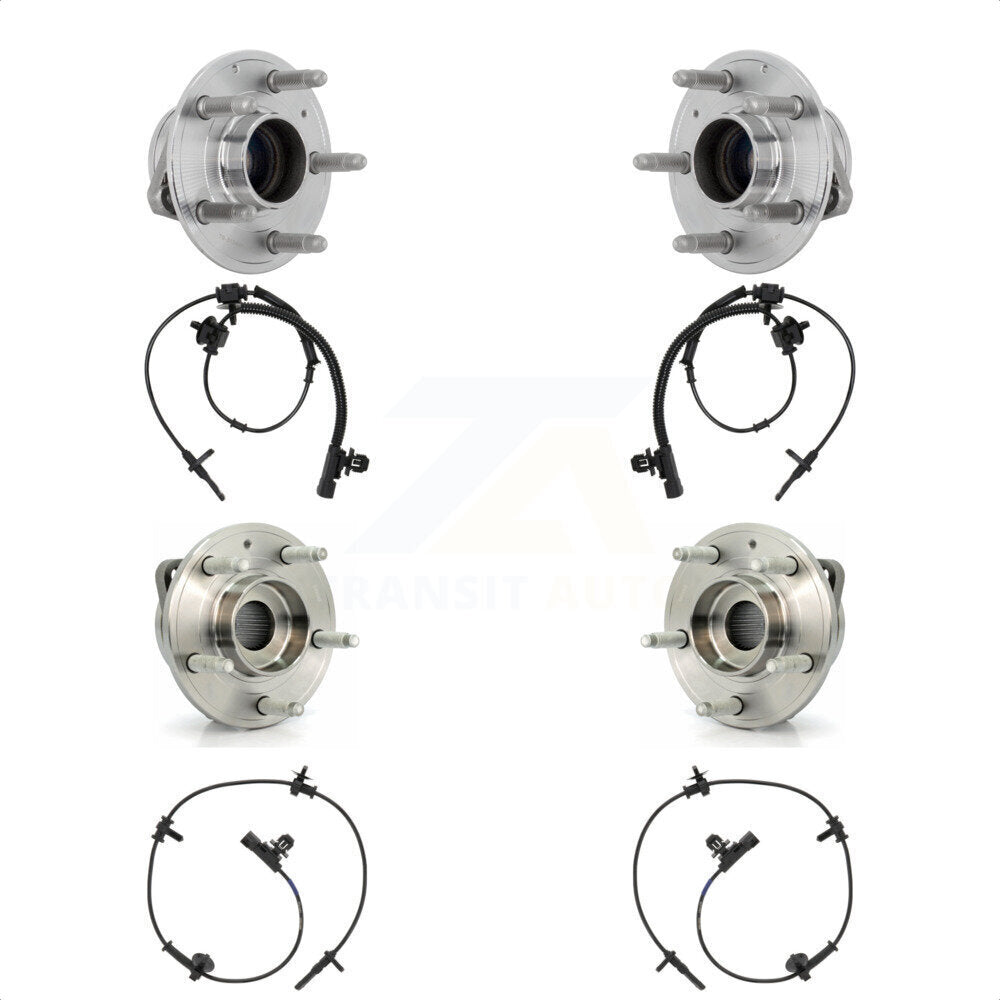 Wheel Hub Bearing And ABS Sensor Front Rear Kit For 2013-2019 Cadillac ATS RWD